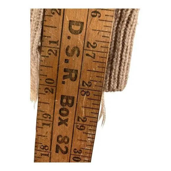 Polly & Esther Pullover Sweater Size M Leopard Print Fringe Cropped - Picture 6 of 6